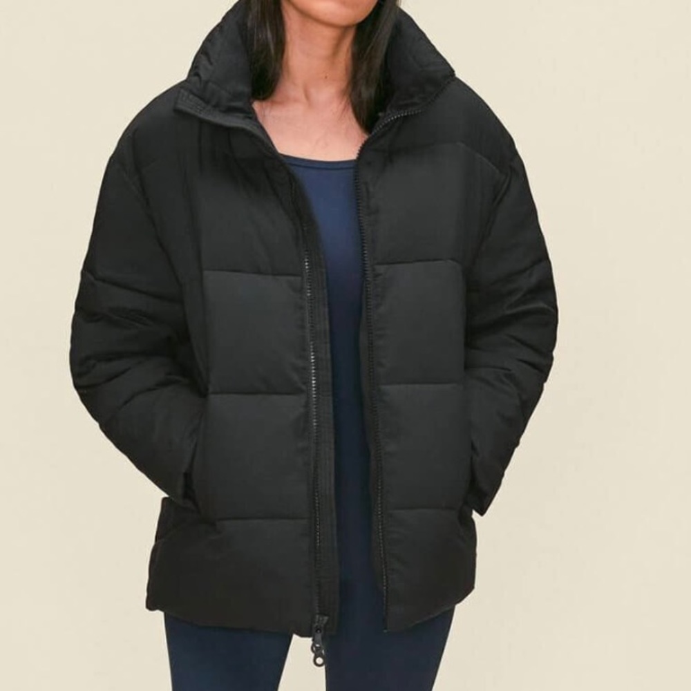 Girlfriend Collective Black Puffer Coat